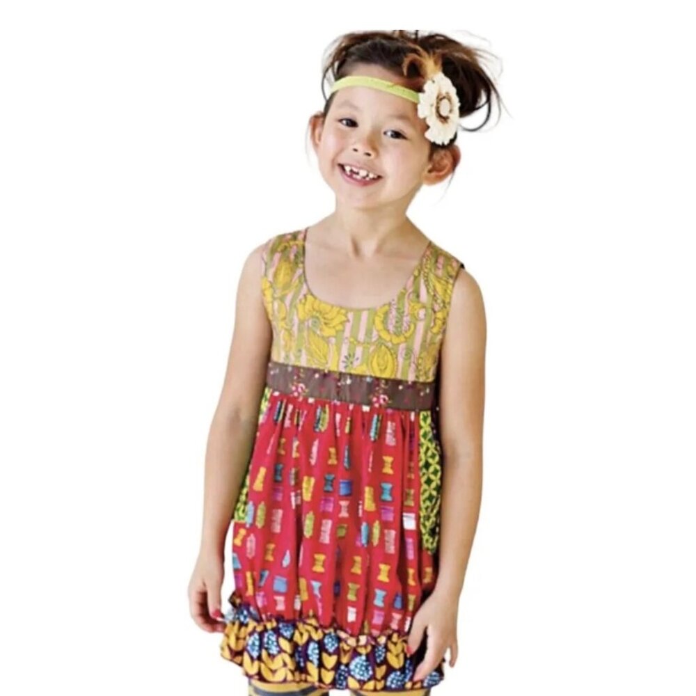 Matilda Jane 6 Jester Red Shasta Bubble Top Paint By Numbers Tank Shirt Tunic
